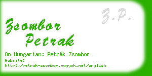 zsombor petrak business card
